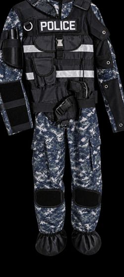 Kids Police SWAT Halloween Costume 8years