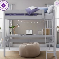 Twin Loft Bunk Bed And Desk 