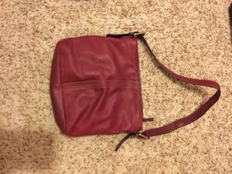 Red leather purse
