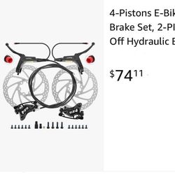 4-Pistons E-Bike Hydraulic Disc Brake Set