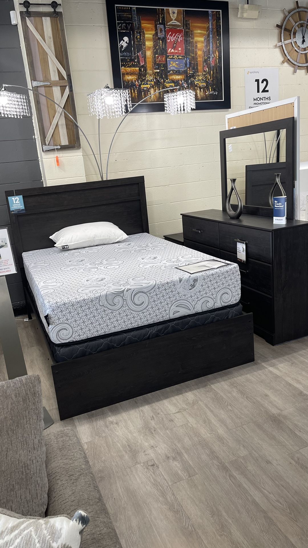 Gray 4Pc Full Bedroom Set