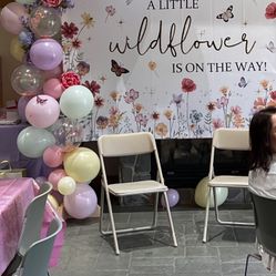 7 Ft X 5 Ft Baby Shower Back Drop Sign Framed