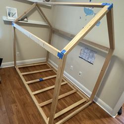 Wood House Bed frame With Hardware And Instructions
