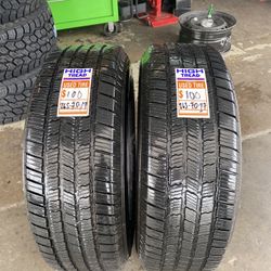 2) 265 70 17 Michelin 