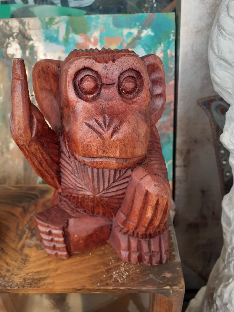 Cute little wooden flipping monkey