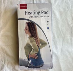 Comfytemp Heating Pad w/strap for Back, Birthday Gift Women Men 15" x 24", Grey