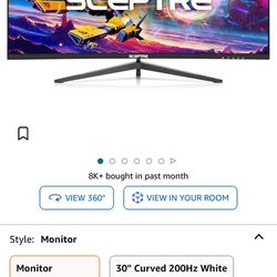 2 Sceptre 30-inch Curved Gaming Monitor 21:9