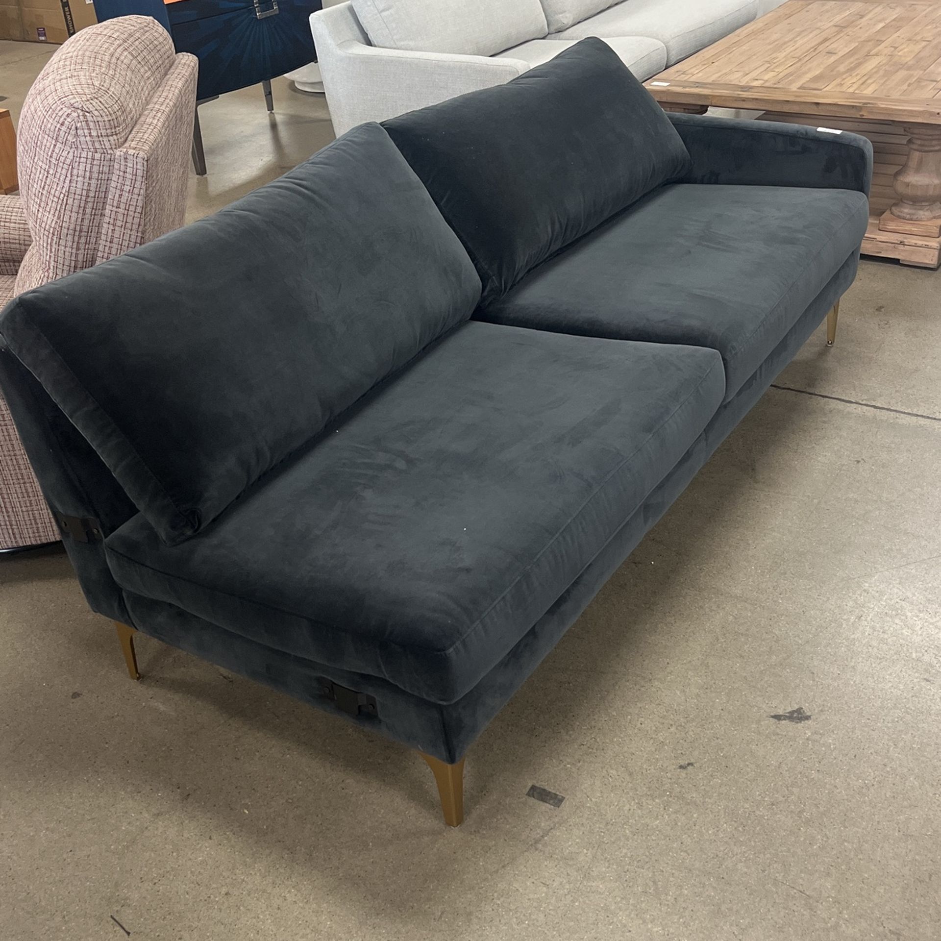Gray Sofa /gold Legs