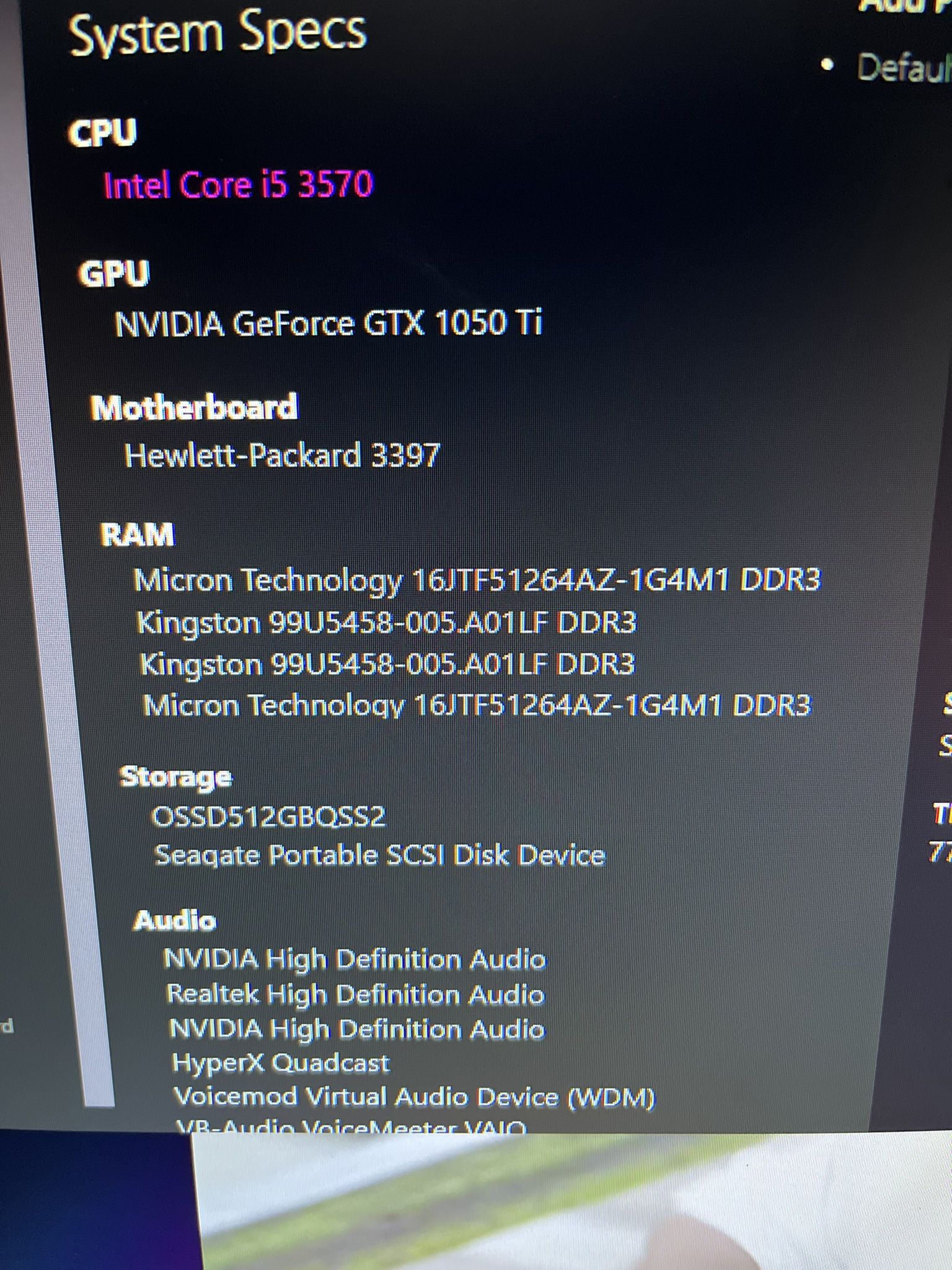 micomp gaming pc (Gtx 1050ti, i5, 16gb ddr3)