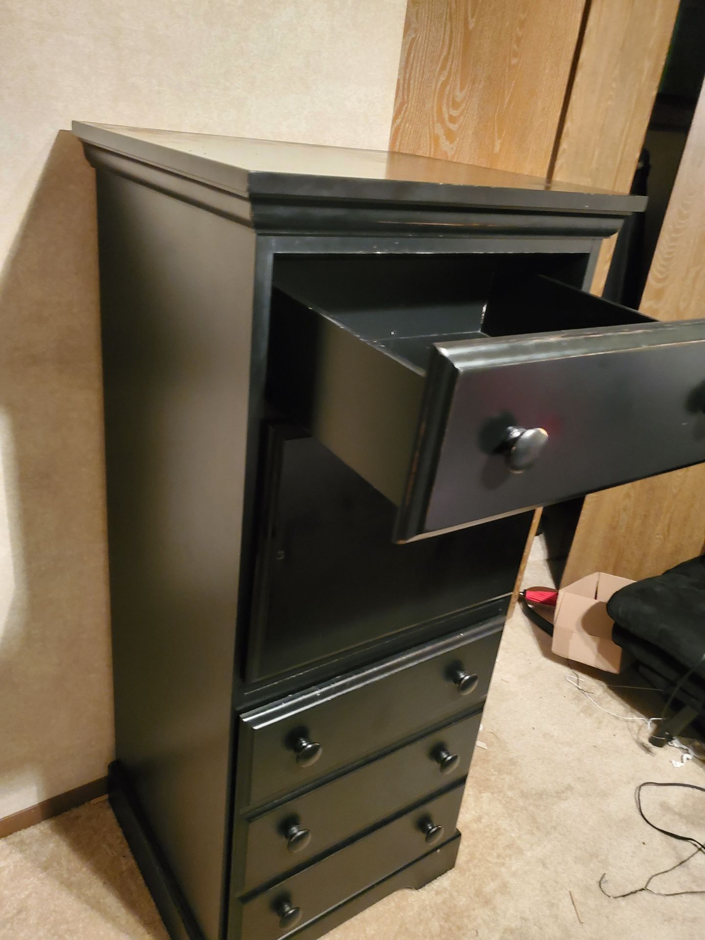 Tall Black Dresser / Storage Cabinet – $100 OBO