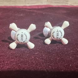 Vintage Kenneth Cole Hot & Cold Faucet Cufflinks 