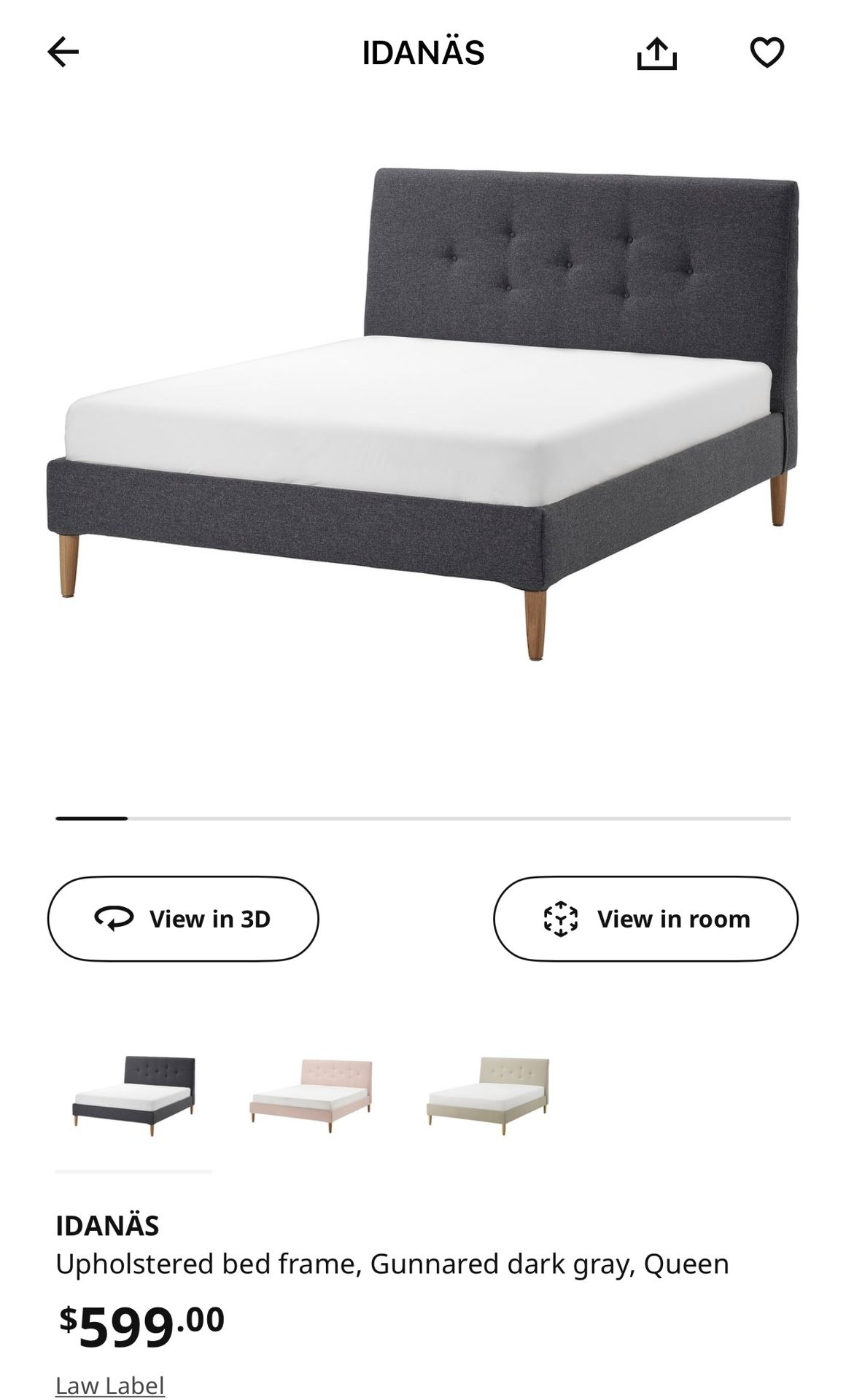 IKEA queen size bed frame with ikea queen size mattress 