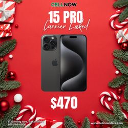 iPhone 15 Pro Carrier locked Starting At $470