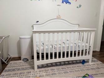 White Convertible Crib with Mattress Included