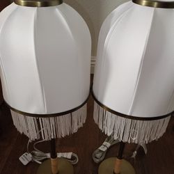 Set Of Side Table Hotel Style Lamps 