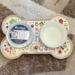 Dog 2 Bowls Magnetic Set With Lids