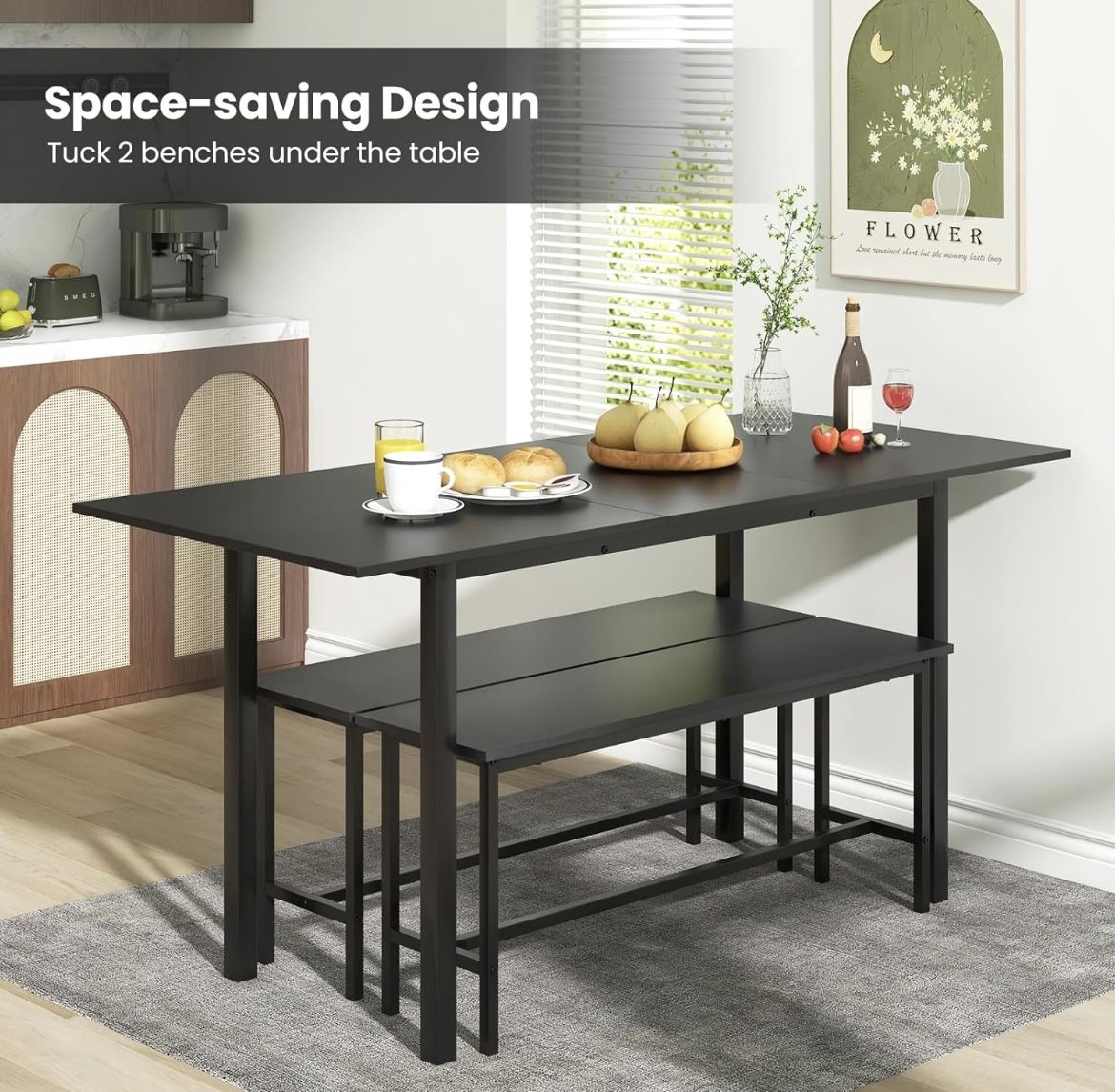Extendable Kitchen Table With Benches
