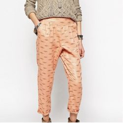 New Free People Begonia Balloon Gypsy Boho Printed Pull On Harem Pant, Sz XS
