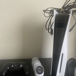 PS5 with cables and controller + charging stations