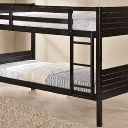 Albany Espresso Wood Twin/Twin Bunk Bed 👍FREE FINANCING AVAILABLE❗NO CREDIT CHECK❗ 