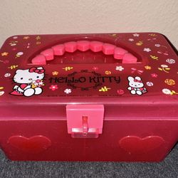 2009 Sanrio HELLO KITTY and CATHY Plastic Storage Caboodle Case