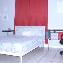 Gorgeous Modern Bedroom Set With Dresser, Mattress, Desk, And More