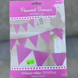Pennant Banner Pink