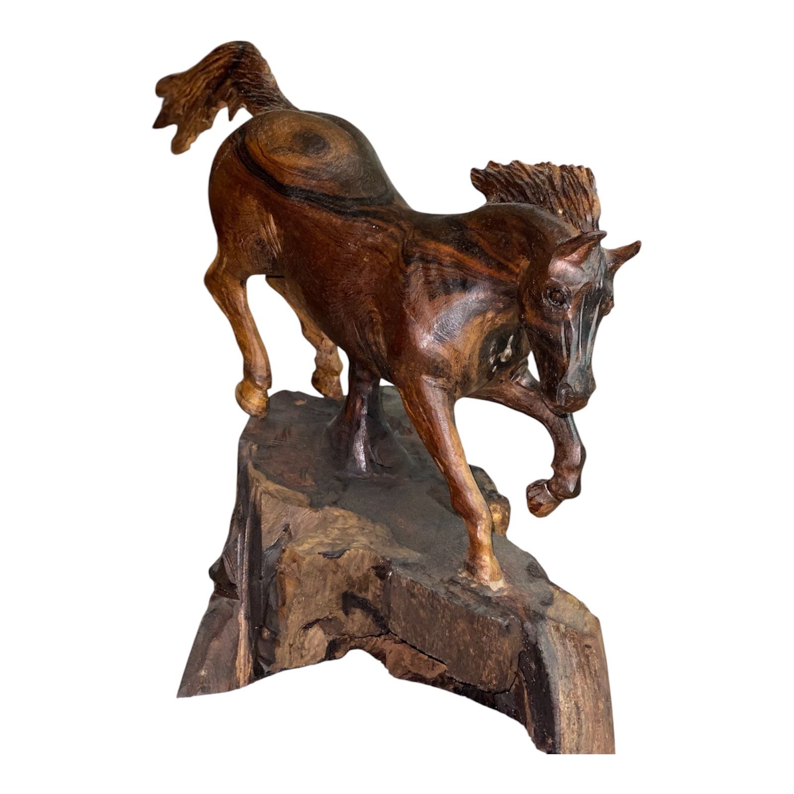 Iron Wood Carving Horse