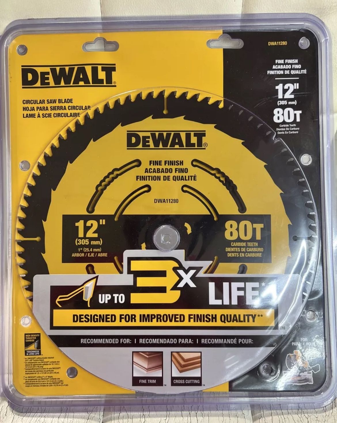 DEWALT 12 in 80T Circular Saw Blade DWA11280 Brand New)