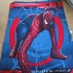 USED Spiderman 2 Disney Fleece Blanket