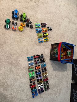 Large Lot of Monster Truck Toy Cars