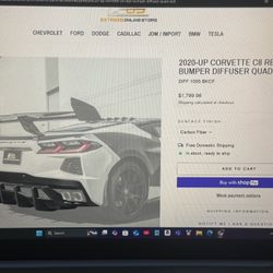 Real Carbon Fiber Diffuser For C8 Corvette