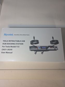 Nycetek Tesla Model Y/3 Retractable USB Hub Docking Station