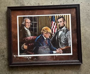 Trump pic framed art