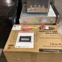 Cosmo 24 in. 1.2 cu. ft. Built-In Microwave Drawer with Capacity, 4 Automatic Presets and Touch Controls in Stainless Steel