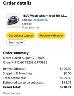 18 00W Steam Iron Digital Display, Ceramic Soleplate