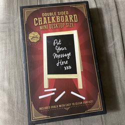 BRAND NEW DOUBLE SIDED CHALKBOARD MINI DESKTOP SIZE