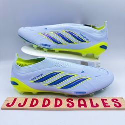 Adidas Predator Elite Laceless AG Soccer Cleats Blue Ice Cold JR7836 Men Sz 10.5 New