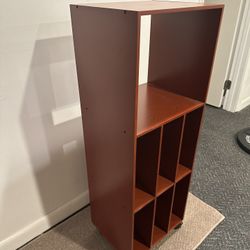 Solid Wood Rolling Storage unit/Bookcase