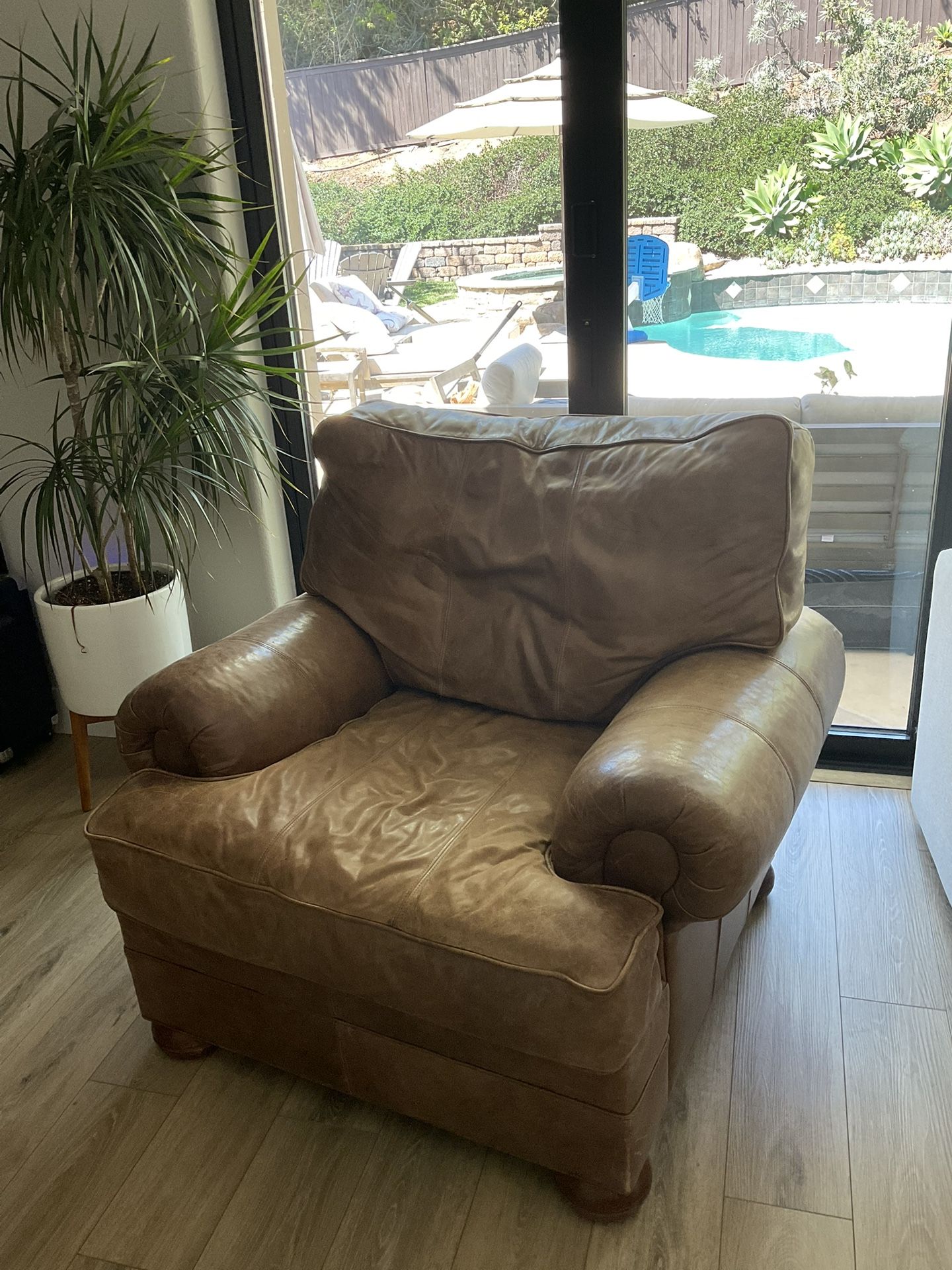 Brown Leather Armchair