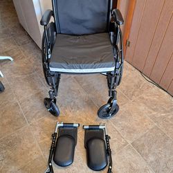 K3 guardian wheelchair with nylon upholstery and leg rests  