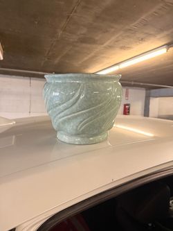 glazed ceramic planter