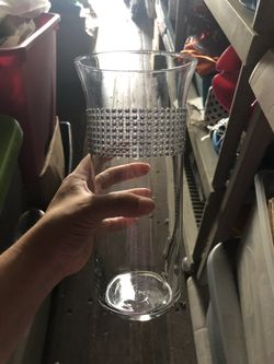 Glass vases with rhinestone