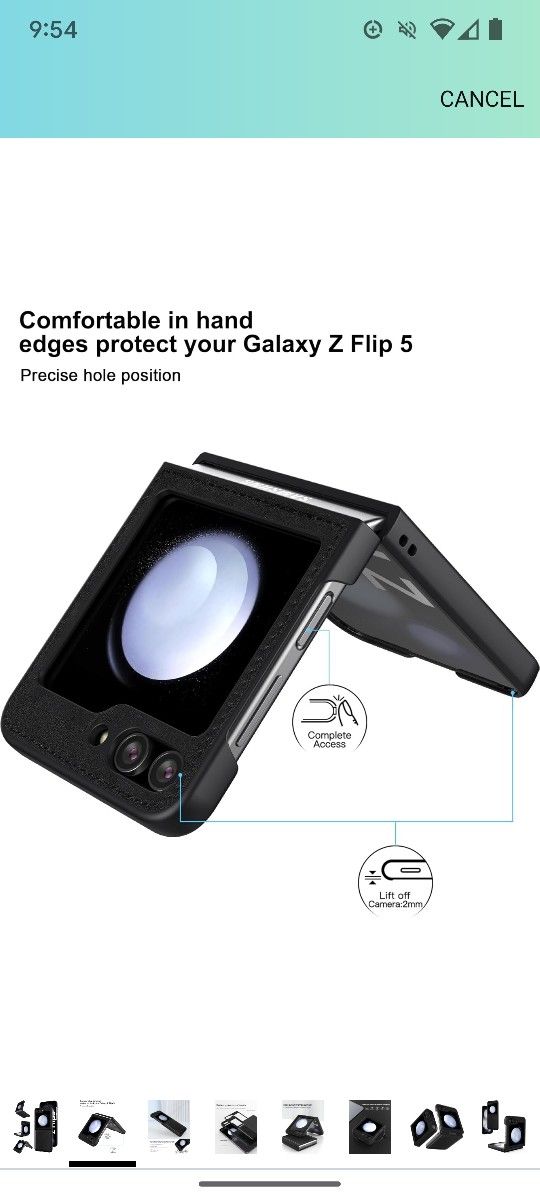 Foluu Samsung Galaxy Z Flip 5 Leather Phone Case