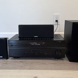 YAMAHA RX-V385 HOME THEATER SYSTEM | 4.1 SPEAKERS | BLUETOOTH + SUBWOOFER 