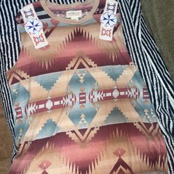 Denim & Supply Ralph Lauren Boho Sleeveless Top Indian Beaded Tribal Women's M