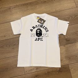 Bape White Tee Shirt ( Sizes S,M,XL)