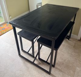 Black Metal Craft / Dining Table Set