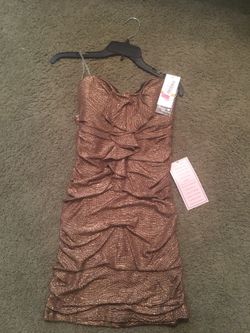 Sequin Hearts Bronze Dress