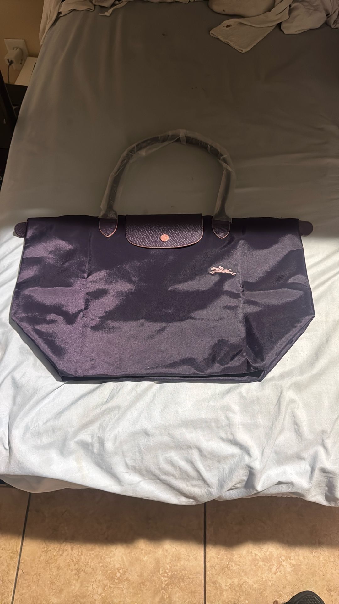 Longchamp Le Pliage Club Large Shoulder Tote - Purple 